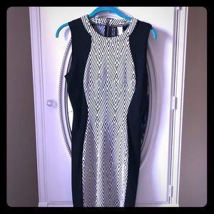 Black & white patterned H&M bodycon dress